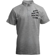 Футболка з коміром стійкою Anti Social Social Club
