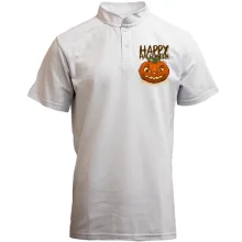 Футболка з коміром стійкою з написом Happy Halloween