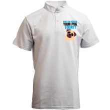 Футболка с воротником стойкой Hug your pug