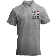 Футболка с воротником стойкой Go to the gym