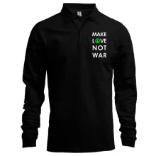 Лонгслів поло "Make Love, Not War"