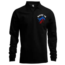 Чоловічий лонгслів поло MADE IN RUSSIA
