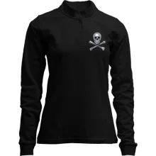 Лонгслив поло со стойкой Серебряный Роджер