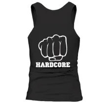 Майка с кулаком и надписью Hardcore