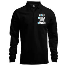 Чоловічий лонгслів поло You Only Live Once