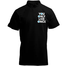 Футболка с воротником стойкой You Only Live Once
