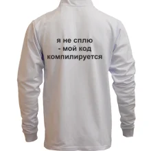 Мужской лонгслив поло со стойкой я не сплю