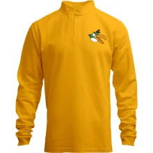Мужской лонгслив поло со стойкой Green bird