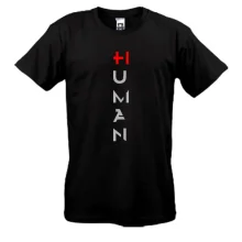 Футболка HI HUMAN з червоним плюсом