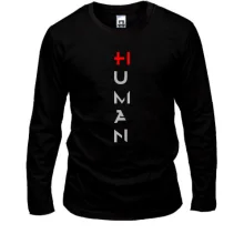 Лонгслів HI HUMAN з червоним плюсом