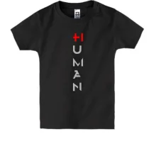 Детская футболка HI HUMAN с красным плюсом