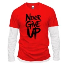 Комбинированный лонгслив Never Give Up