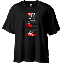 Футболка Oversize Run - Think Fast