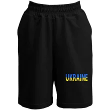 Мужские шорты Ukraine (желто-синяя надпись)