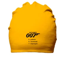 Хлопковая шапка Агент 007 - 0 мотивации, 0 работы, 7 перекуров