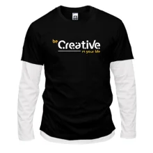Комбинированный лонгслив Be Creative in your life