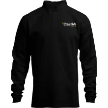 Мужской лонгслив поло со стойкой Be Creative in your life