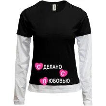 Жіночий лонгслів Комбі Зроблено з любов'ю 3