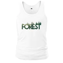 Майка со стилизованной надписью Лес (Forest)