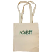 Сумка шоппер со стилизованной надписью Лес (Forest)