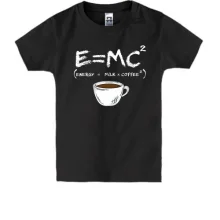 Детская футболка E=MC2 (Energy = Milk x Coffee)