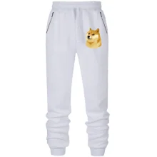 Штаны из футера без начеса с мэмом wow doge