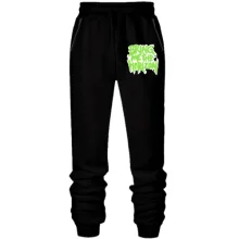 Штаны из футера без начеса Bring me the horizon logo green