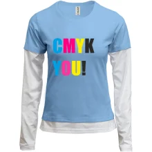 Жіночий лонгслів Комбі CMYK YOU!
