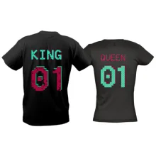 Парные футболки King/queen 01 (орнамент)