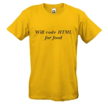Футболка HTML for food