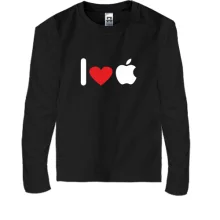Детский лонгслив I love apple