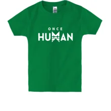 Детская футболка Once Human с белой эмблемой