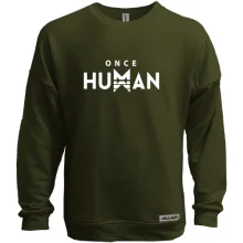 Світшот без начосу Once Human з білою емблемою