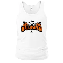 Майка Надпись Halloween с тыквами
