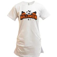 Туника Надпись Halloween с тыквами