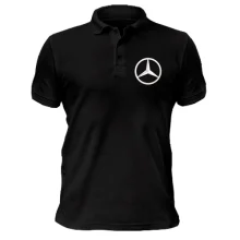 Футболка поло Mercedes з вишитим логотипом