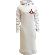 Худи платье с лого Mitsubishi (Вышивка)