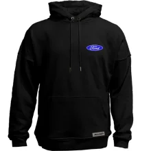 Худи без начеса Ford с вышитым логотипом (Вышивка)