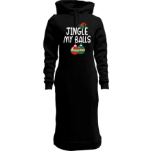 Худи платье с новогодними шарами "jingle my balls" 2