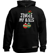 Худи без начеса с новогодними шарами "jingle my balls" 2
