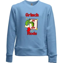 Детский свитшот без начеса Grinch Mode ON-OFF