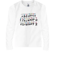 Детский лонгслив Stranger things alphabet