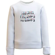 Детский свитшот Stranger things alphabet