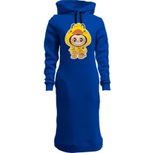 Худи платье Желтый Лабубу