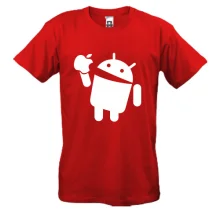 Чоловіча футболка Apple VS Android.