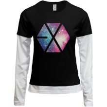 Комбинированный лонгслив EXO (космос)