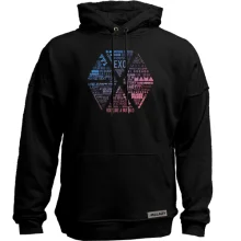 Худи без начеса EXO из логотипов