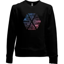 Детский свитшот без начеса EXO из логотипов