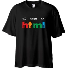 Футболка Oversize Я знаю html
