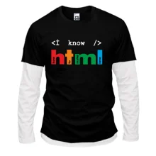 Чоловічий лонгслів Комбі Я знаю html